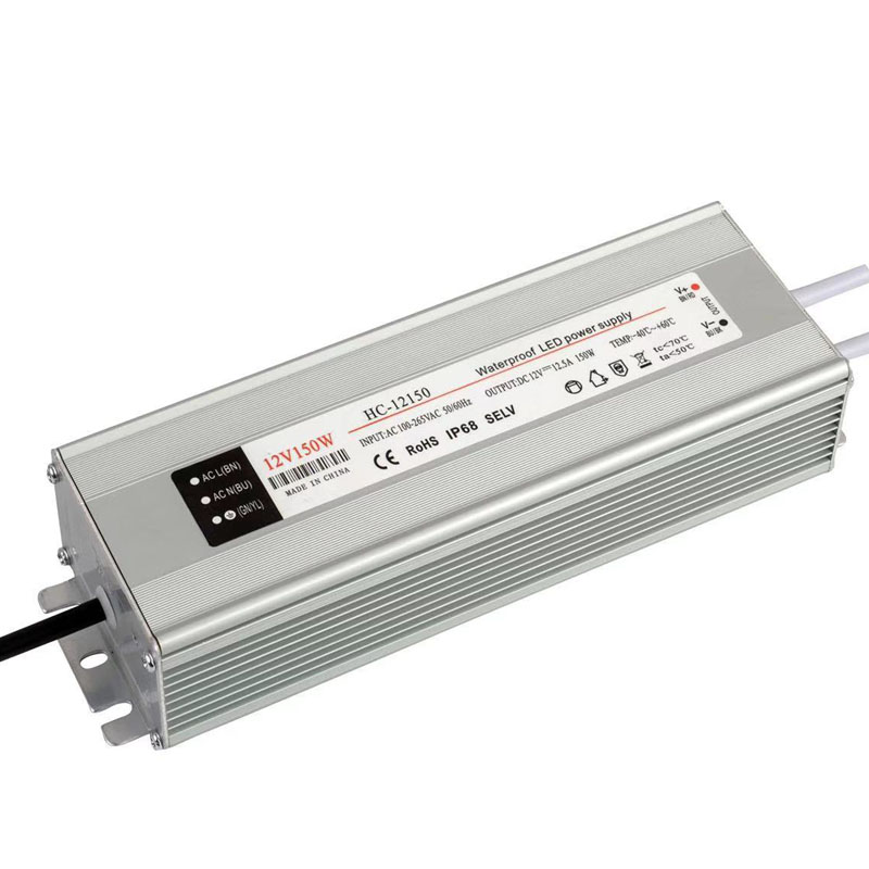 24v 150w stabilized voltage IP68 waterproof underwater lamp power supply aluminium casing