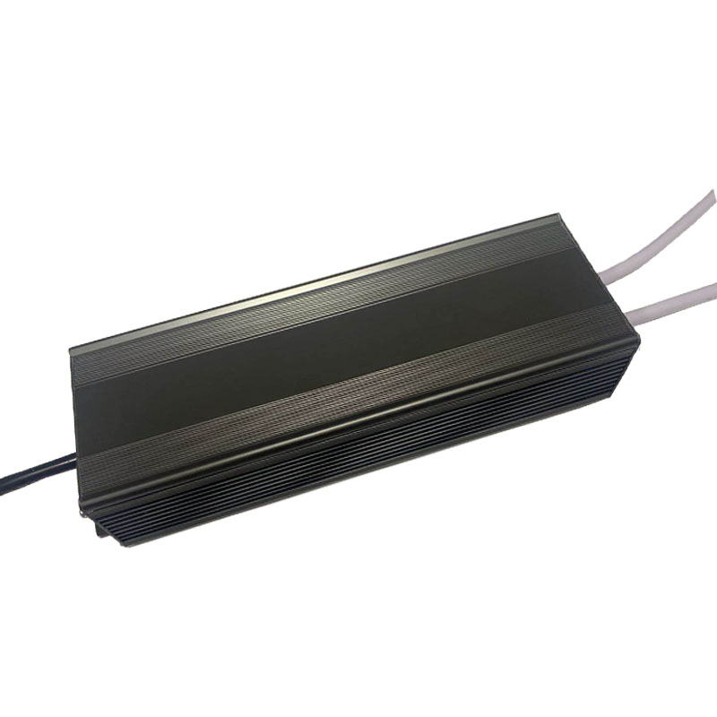 Black gray aluminum shell led strips power 12v120w regulated voltage waterproof