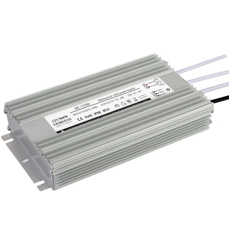 LED power aluminum power constant voltage waterproof 12v300w power supply