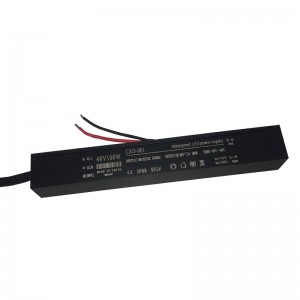 100W-48V-3A Black gray aluminum case waterproof driving led power supply constant current driver