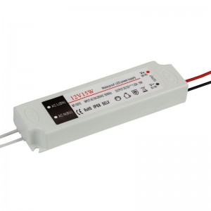 ac 170~250AVC to dc 15w 12v constant voltage waterproof black gray aluminum shell switching power supply